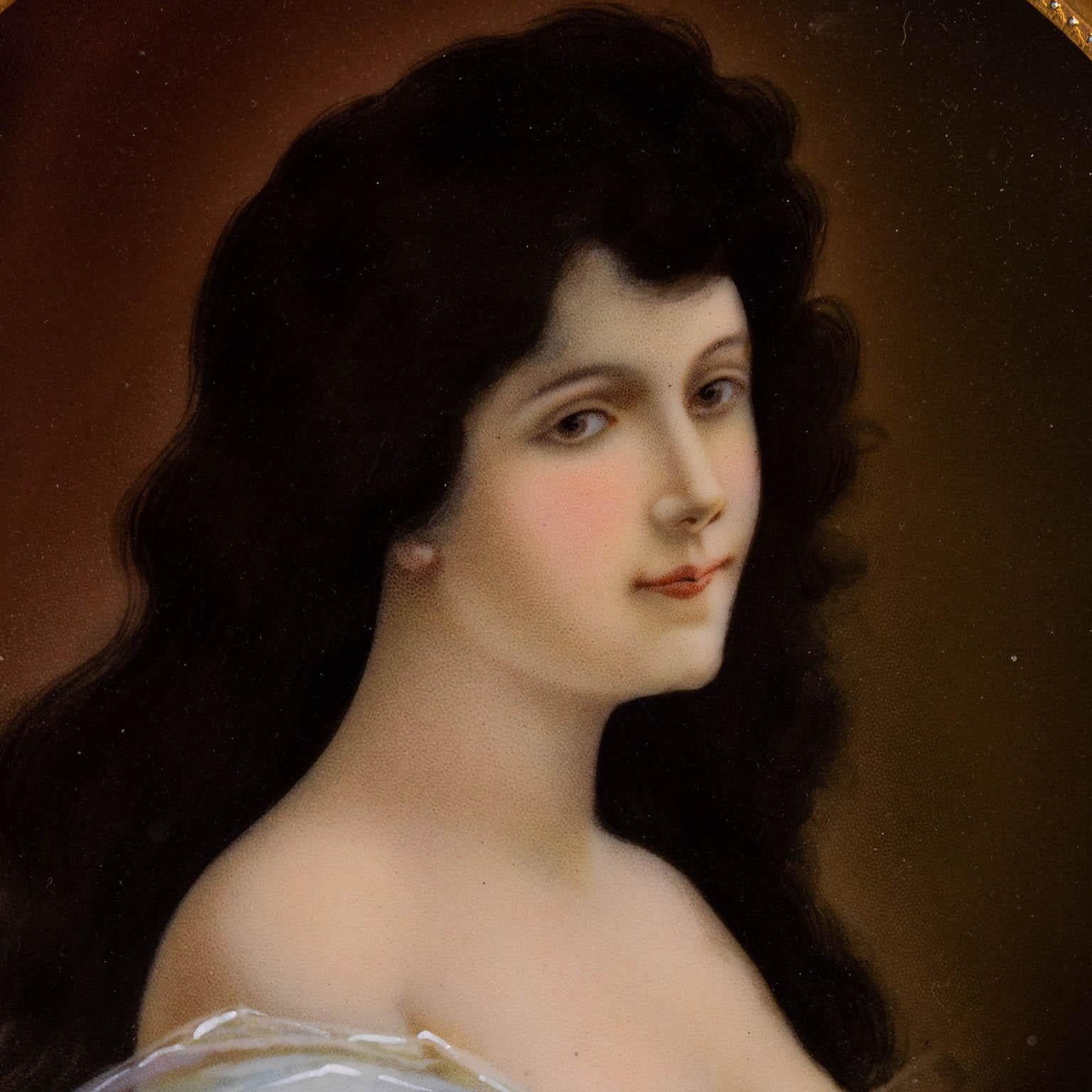 Painted Royal Vienna Portrait Plate