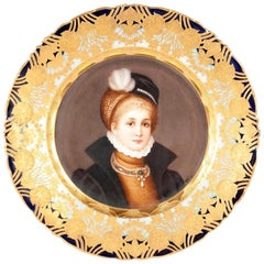 Royal Vienna Portrait Plate of Philippine Welser by Wagner