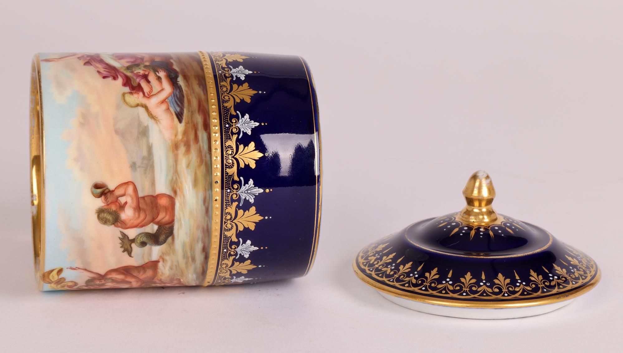 Royal Vienna Signed Galathea & the Rape of Europa Hand Painted Chocolate Cup For Sale 5