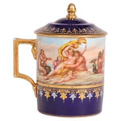 Royal Vienna Signed Galathea & the Rape of Europa Hand Painted Chocolate Cup
