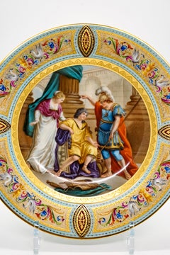 Royal Vienna Splendour Picture Plate 'Achilles and Ulysses' circa 1890