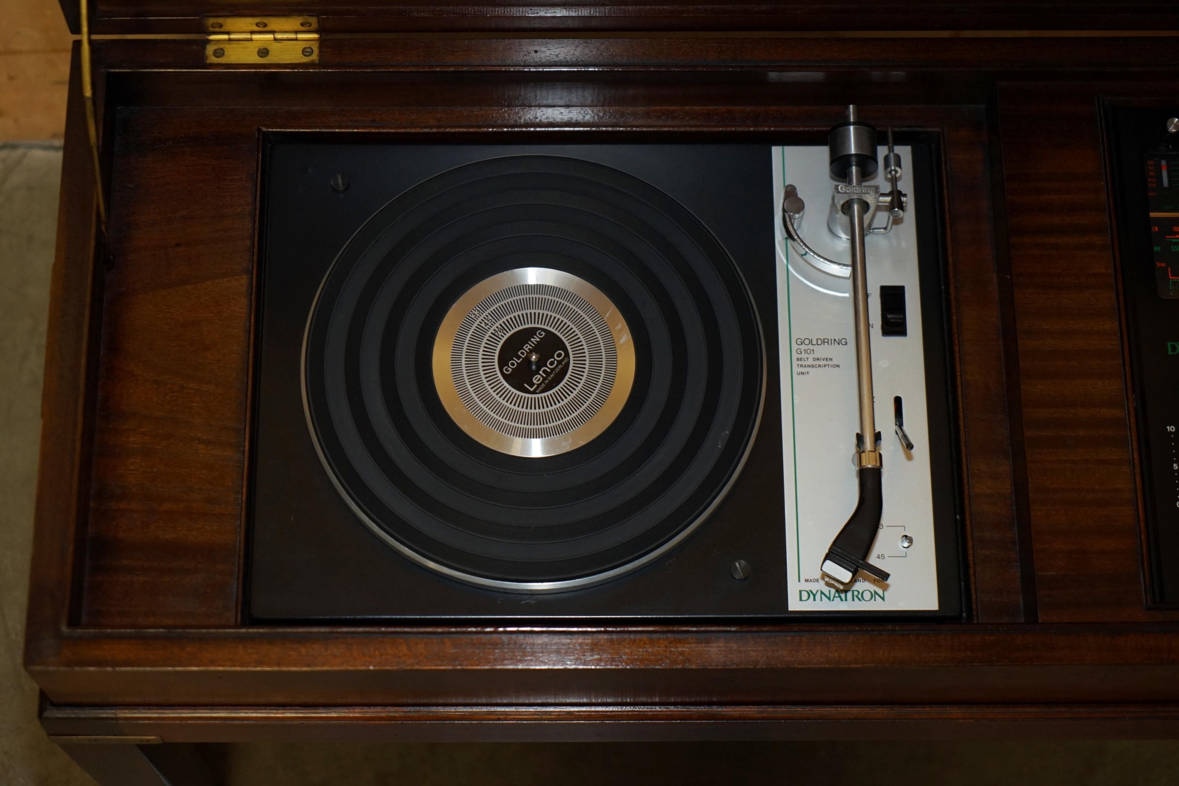 ROYAL WARRANT MiLITARY CAMPAIGN DYNATRON HFC 65 RECORD PLAYER RADIO COFFEE TABLE For Sale 7