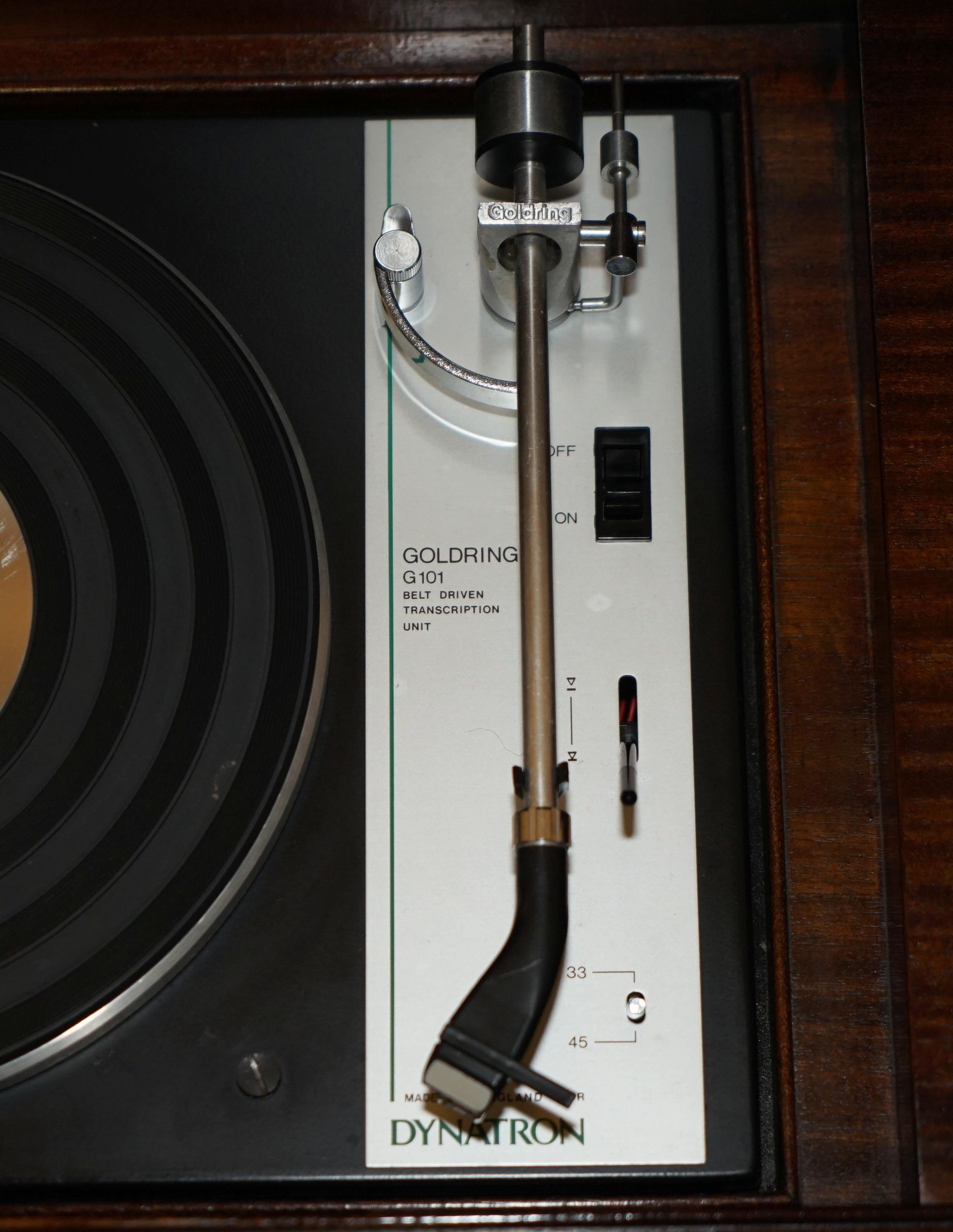 ROYAL WARRANT MiLITARY CAMPAIGN DYNATRON HFC 65 RECORD PLAYER RADIO COFFEE TABLE For Sale 9