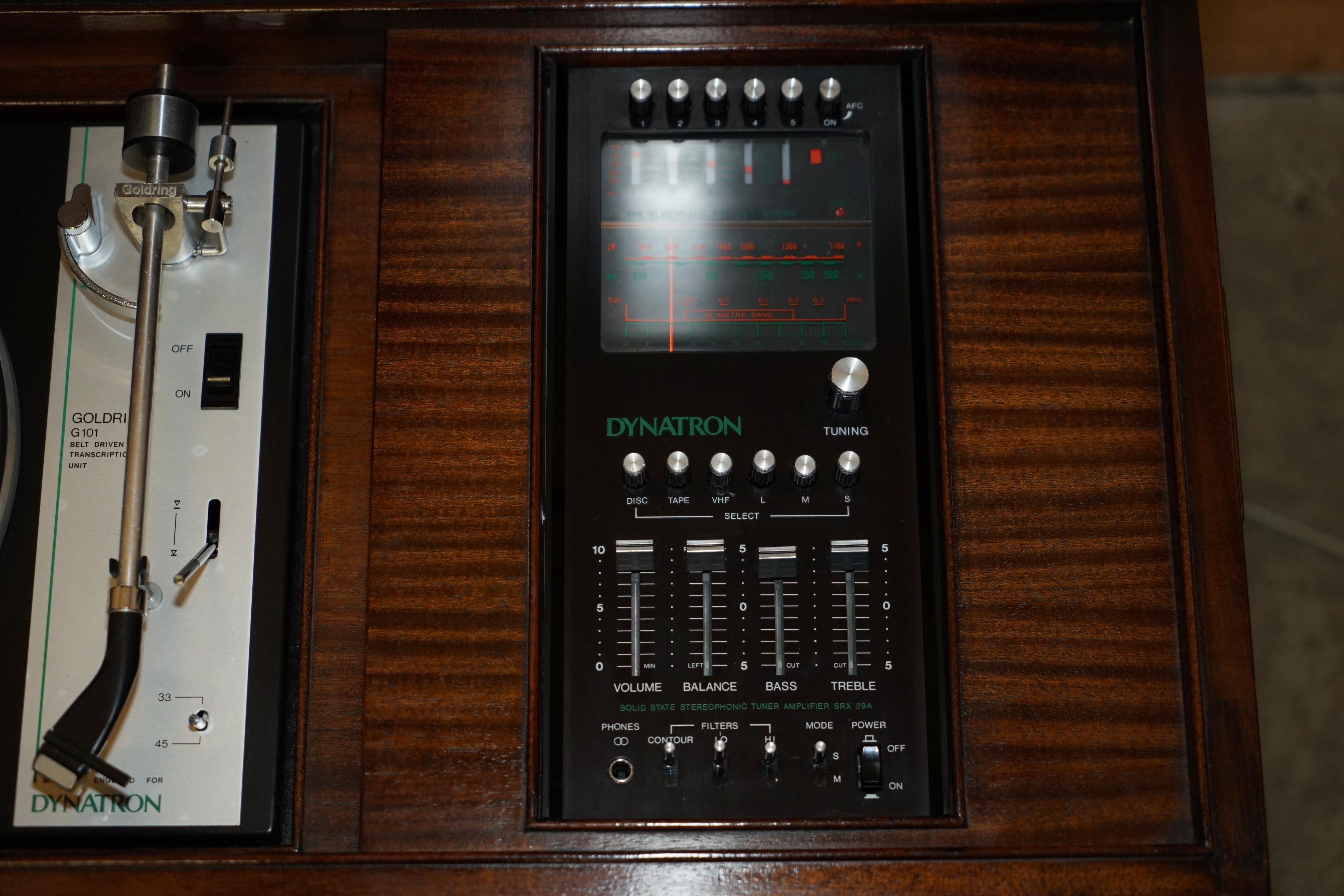 ROYAL WARRANT MiLITARY CAMPAIGN DYNATRON HFC 65 RECORD PLAYER RADIO COFFEE TABLE For Sale 10