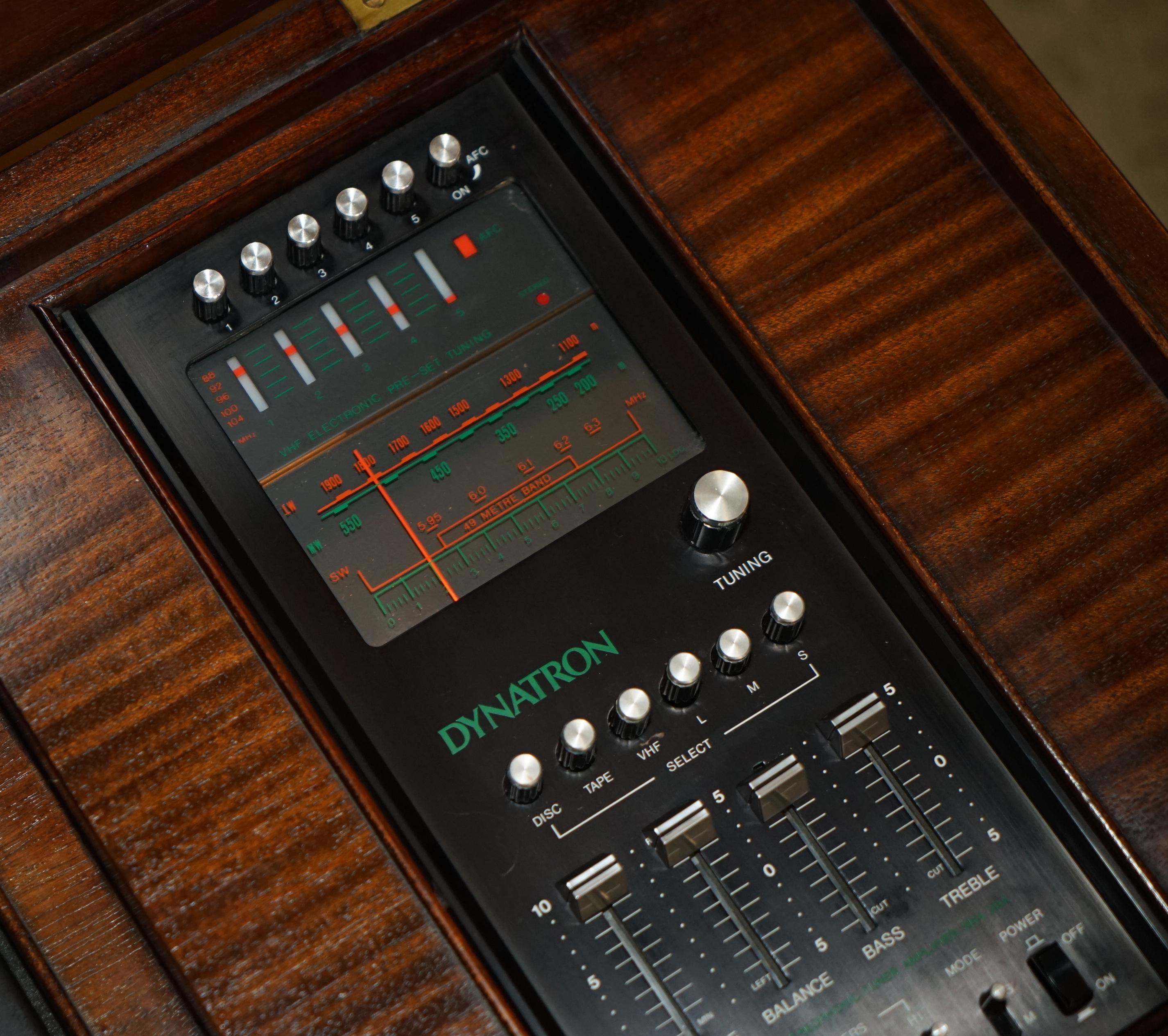 ROYAL WARRANT MiLITARY CAMPAIGN DYNATRON HFC 65 RECORD PLAYER RADIO COFFEE TABLE For Sale 11