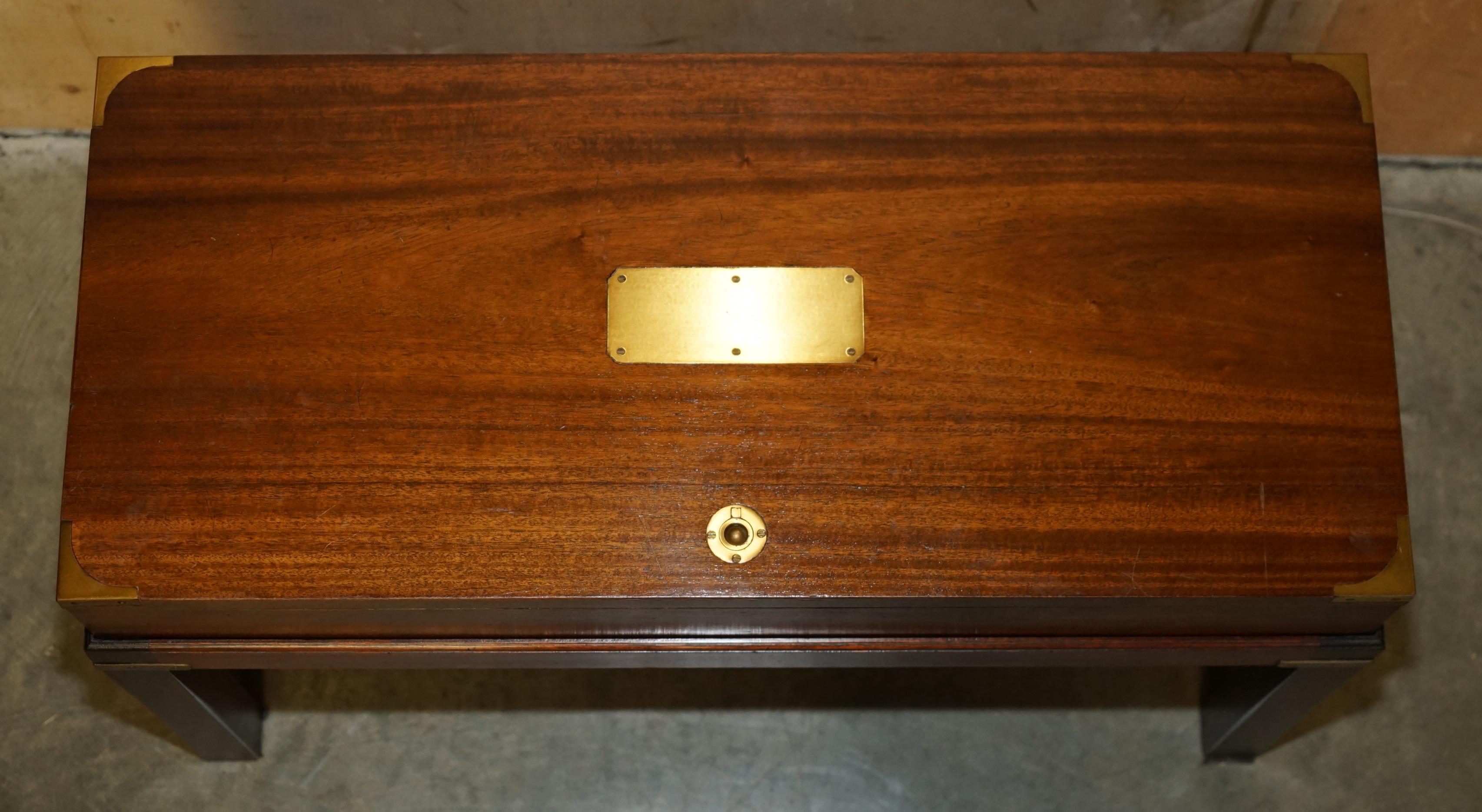 English ROYAL WARRANT MiLITARY CAMPAIGN DYNATRON HFC 65 RECORD PLAYER RADIO COFFEE TABLE For Sale