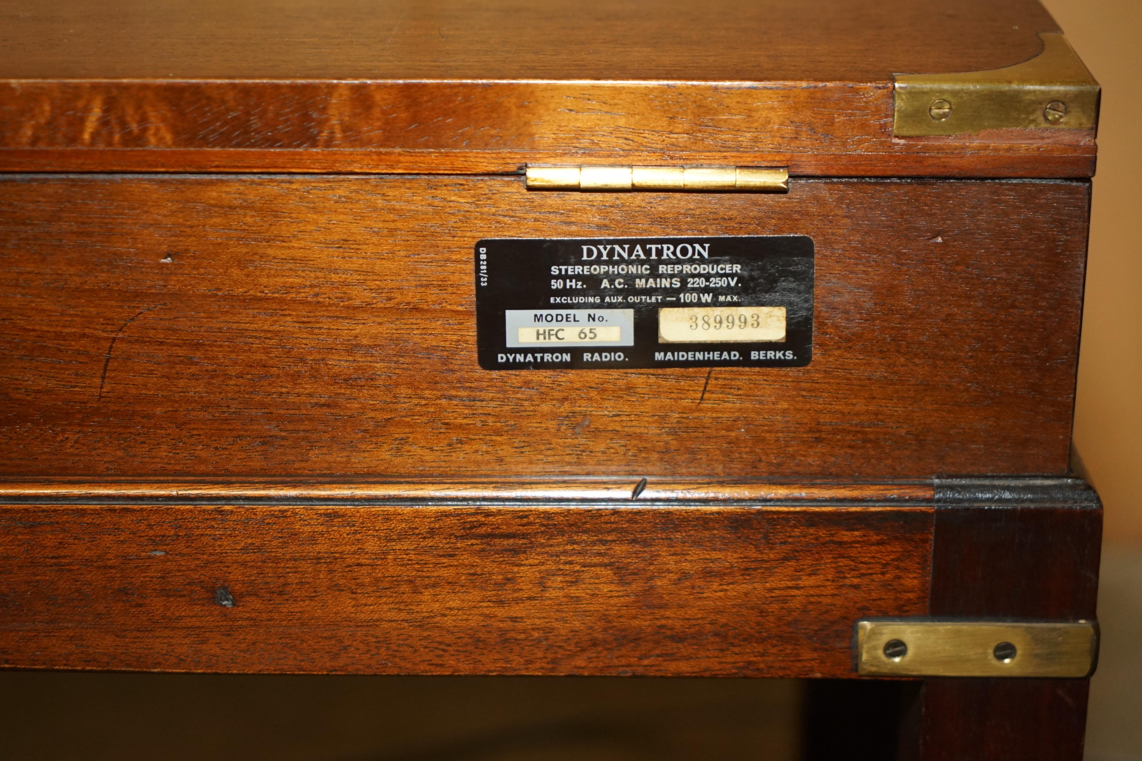 ROYAL WARRANT MiLITARY CAMPAIGN DYNATRON HFC 65 RECORD PLAYER RADIO COFFEE TABLE For Sale 1