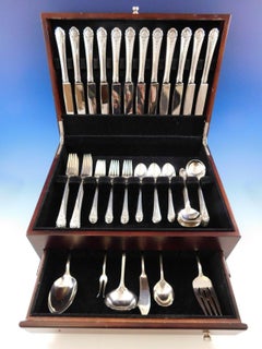 Service de couverts en argent sterling Royal Windsor par Towle, service de table de 12 personnes, 66 pièces