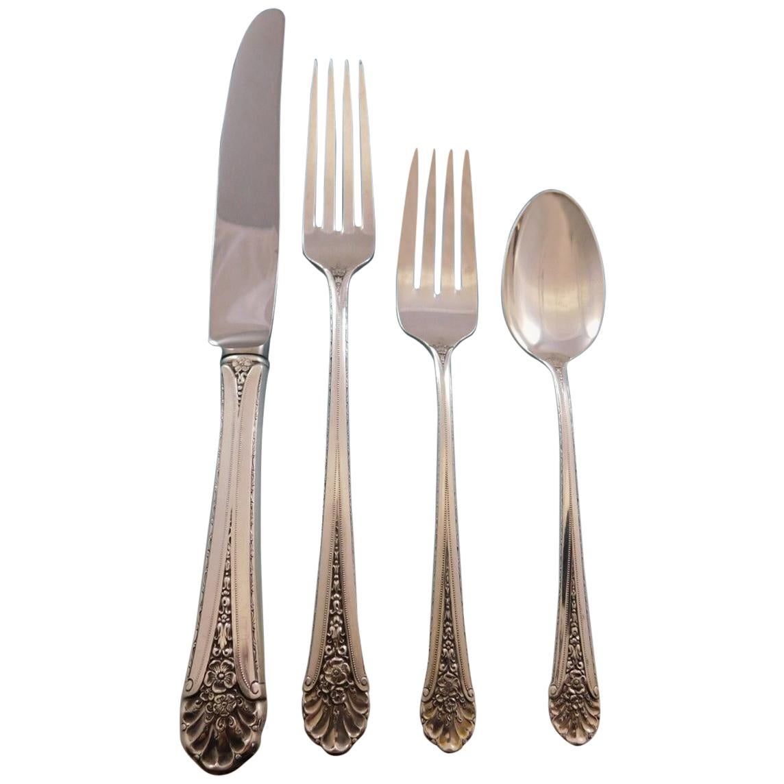 Cubertería de plata de ley Royal Windsor by Towle Juego de 12 cubiertos 66 piezas