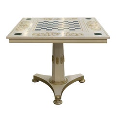 Table à damier en Wood Wood et Brass par CG capelletti