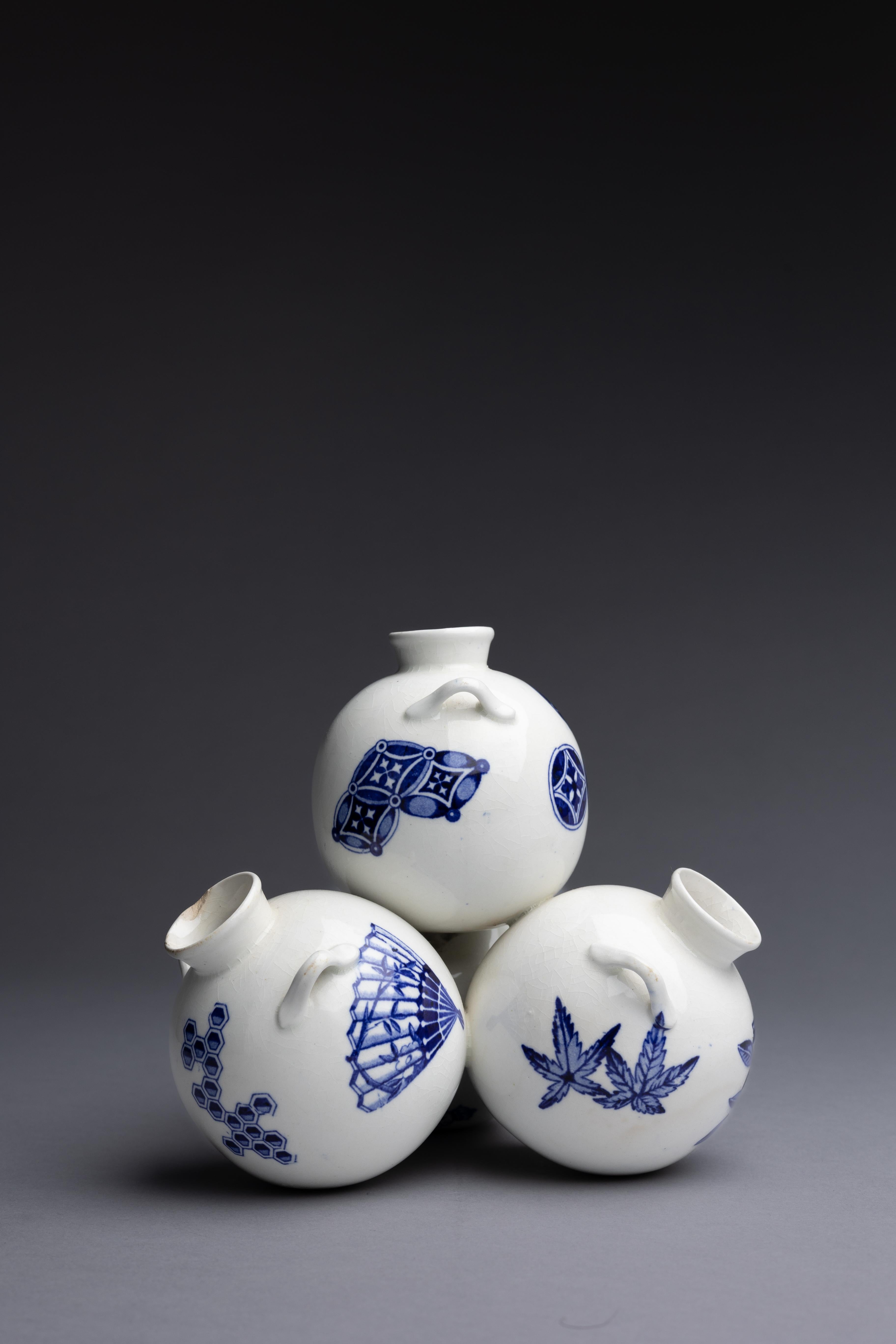 Late 19th Century Royal Worcester Aesthetic Movement Japonisme Porcelain Vase For Sale