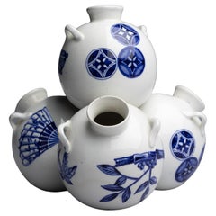 Royal Worcester Aesthetic Movement Japonisme Porcelain Vase