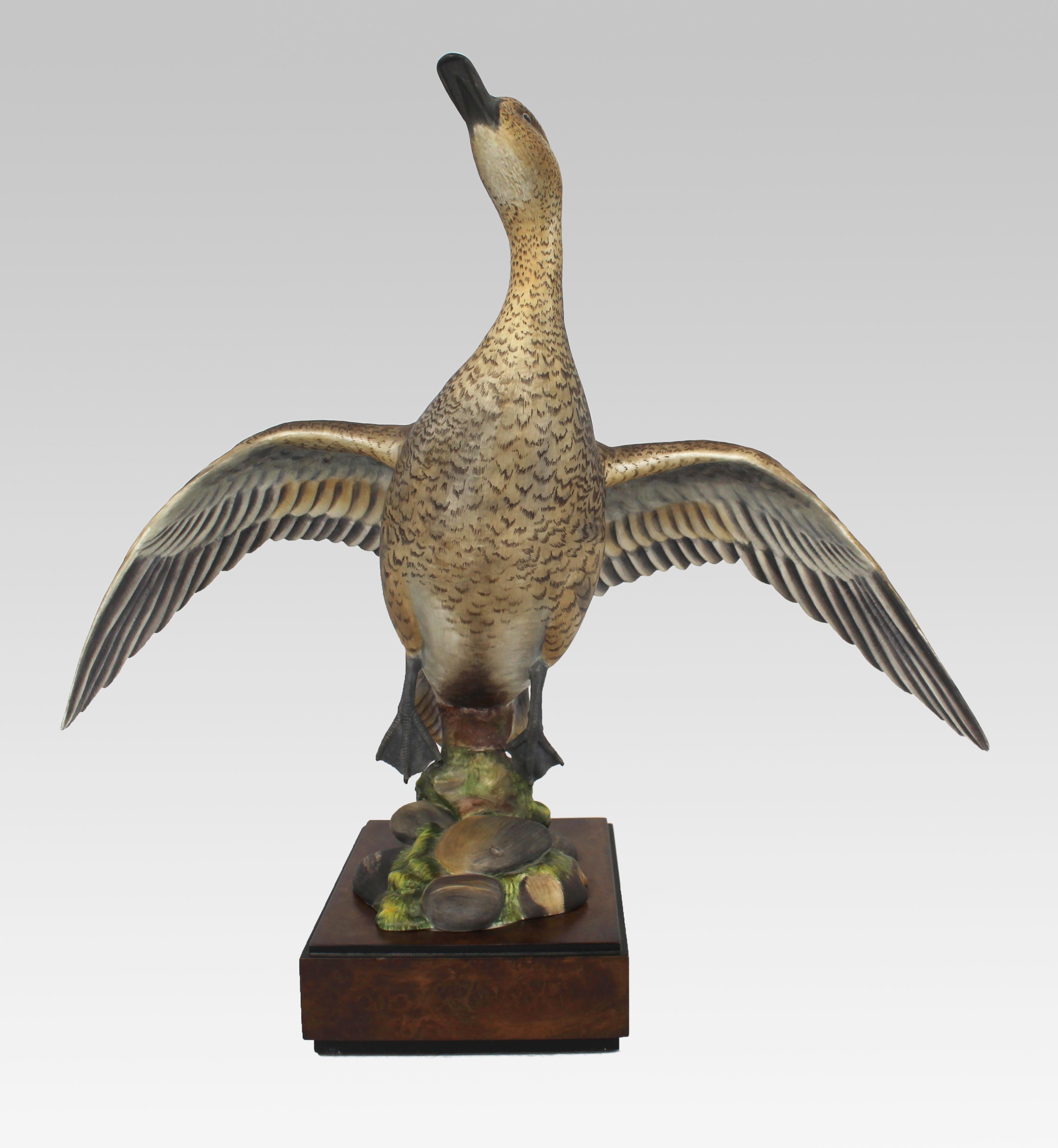 British Royal Worcester ‘American Pintail’ by Ronald van Ruyckevelt, 1970 For Sale
