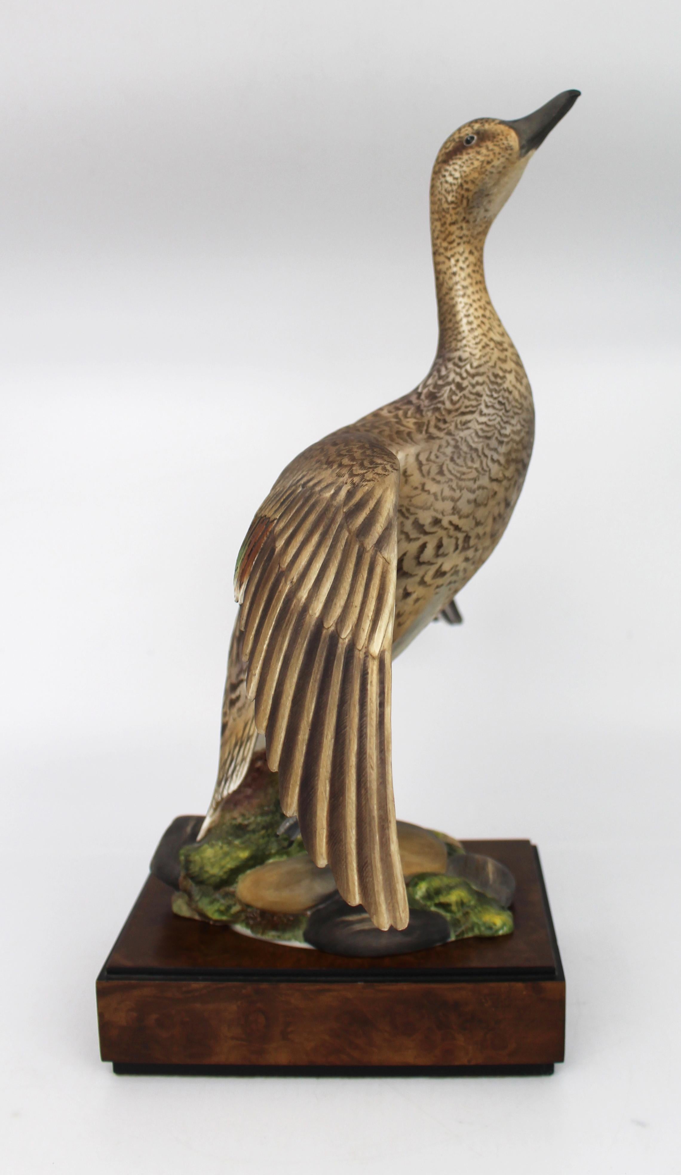 Porcelain Royal Worcester ‘American Pintail’ by Ronald van Ruyckevelt, 1970 For Sale