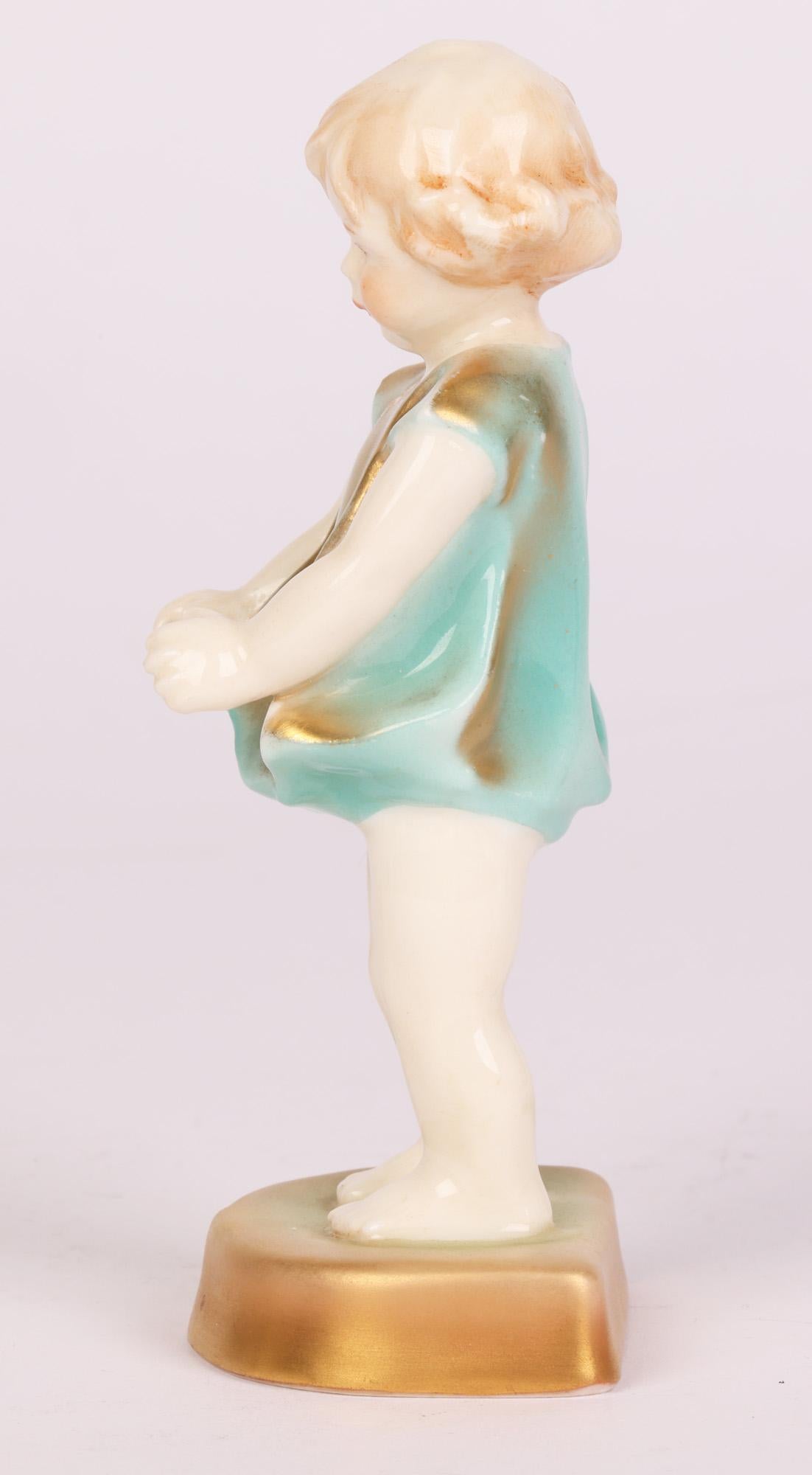 Royal Worcester Art Deco Joan Figurine by Freda G Doughty For Sale 3