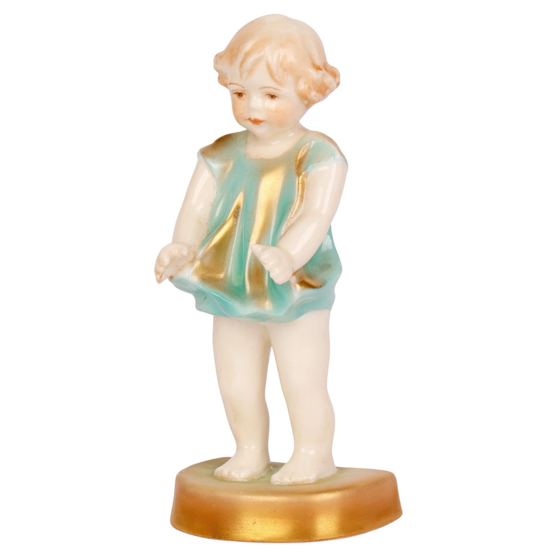 Figurine Joan de Royal Worcester Art Déco par Freda G Doughty en vente