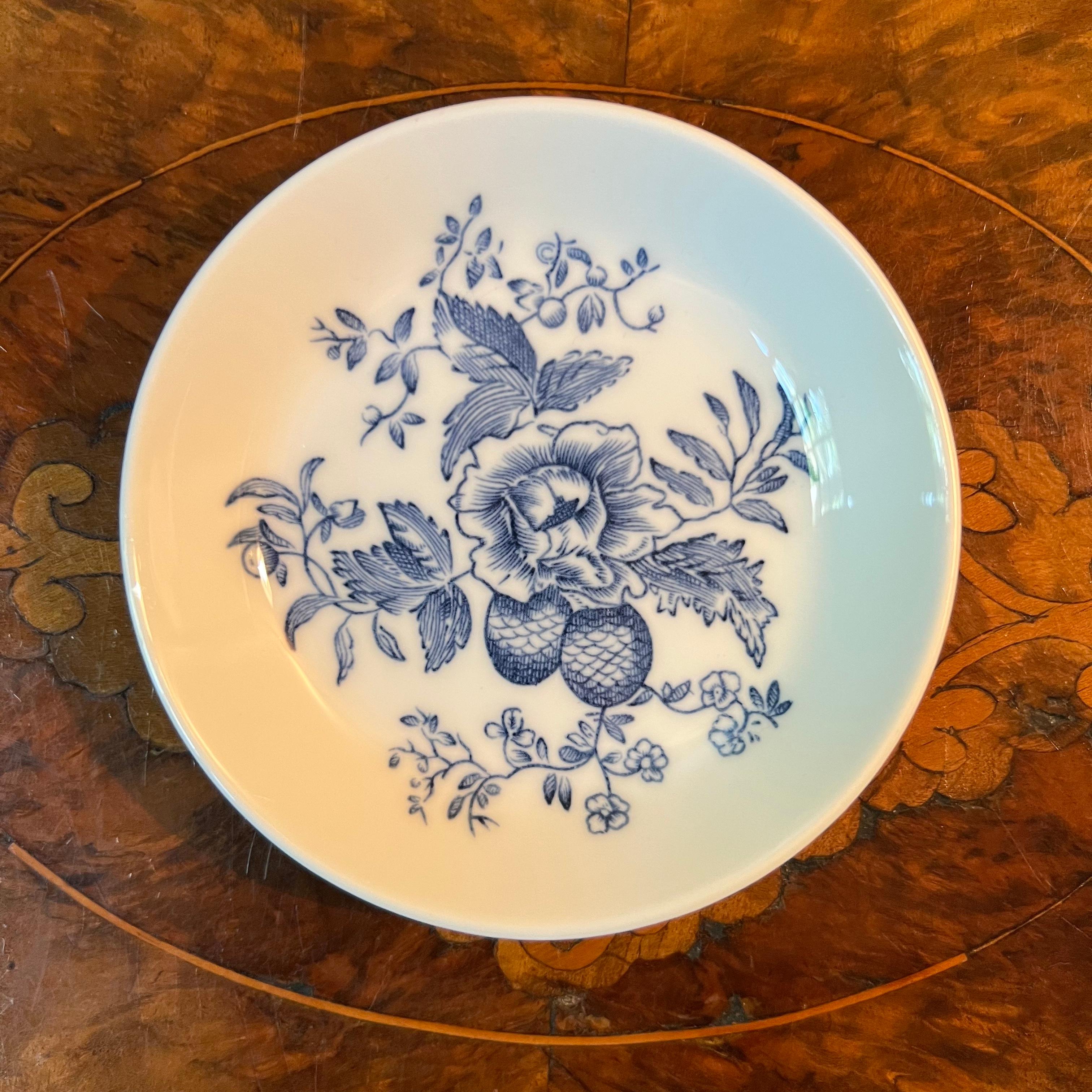 20th Century Royal Worcester Blue Sprays Small Dish For Sale