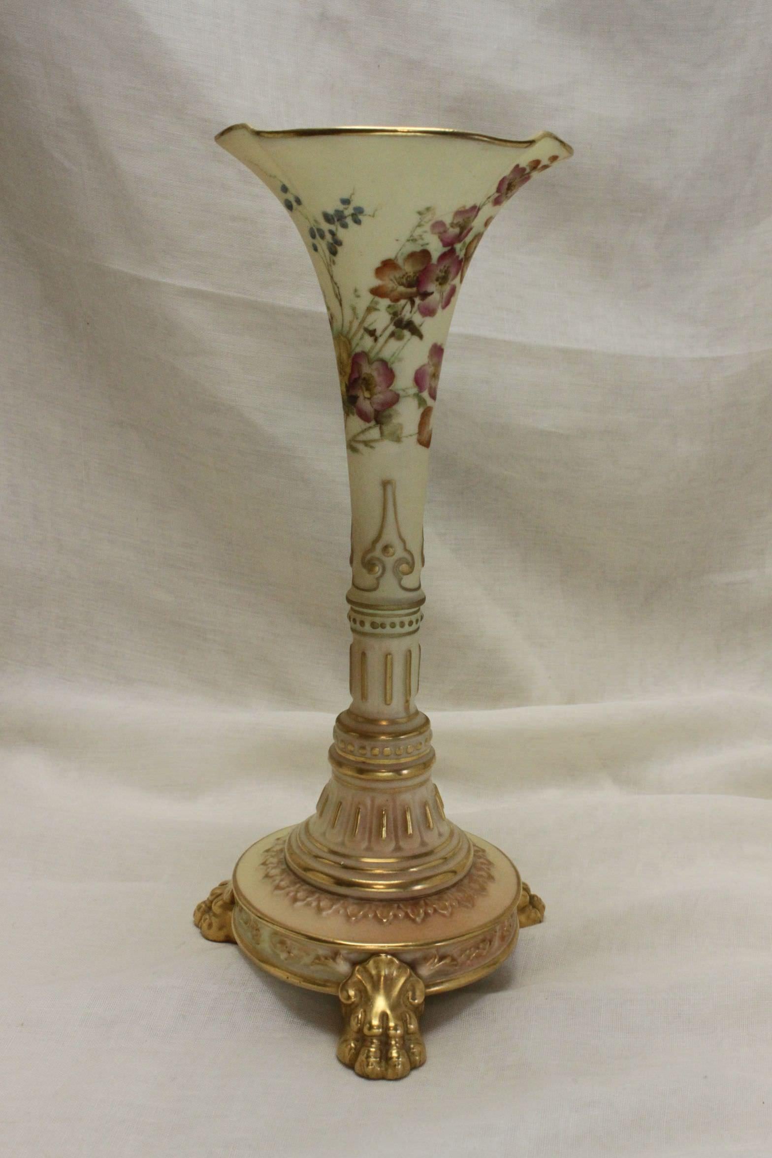 This unusual Royal Worcester vase is shown in the Worcester list of shapes as a 