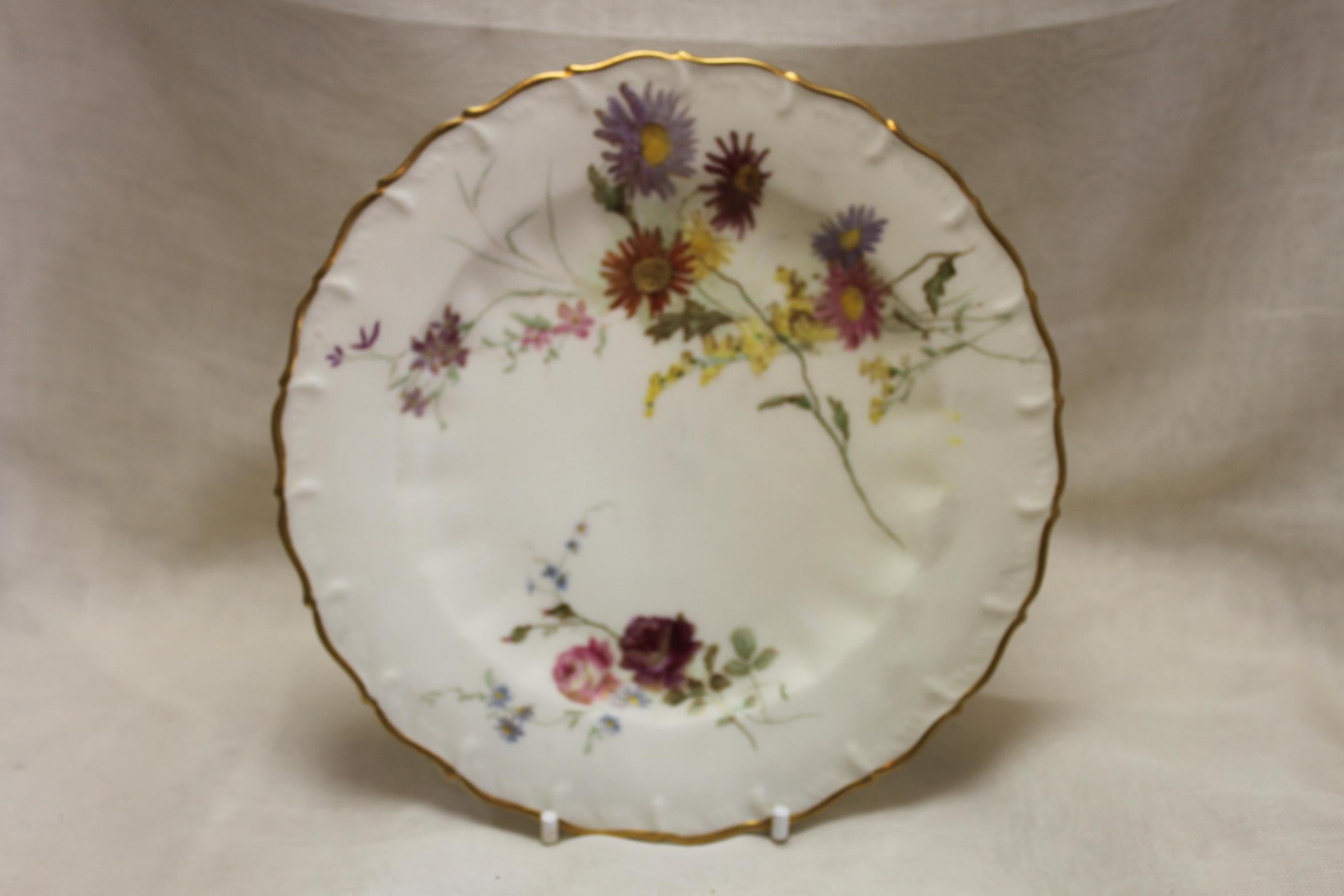 This very pretty Royal Worcester porcelain Blush Ivory part teaset consists of seven tea cups, seven side plates and five saucers. They are all decorated with Royal Worcester's pattern W4158 which is a wide variety of hand coloured floral sprays,