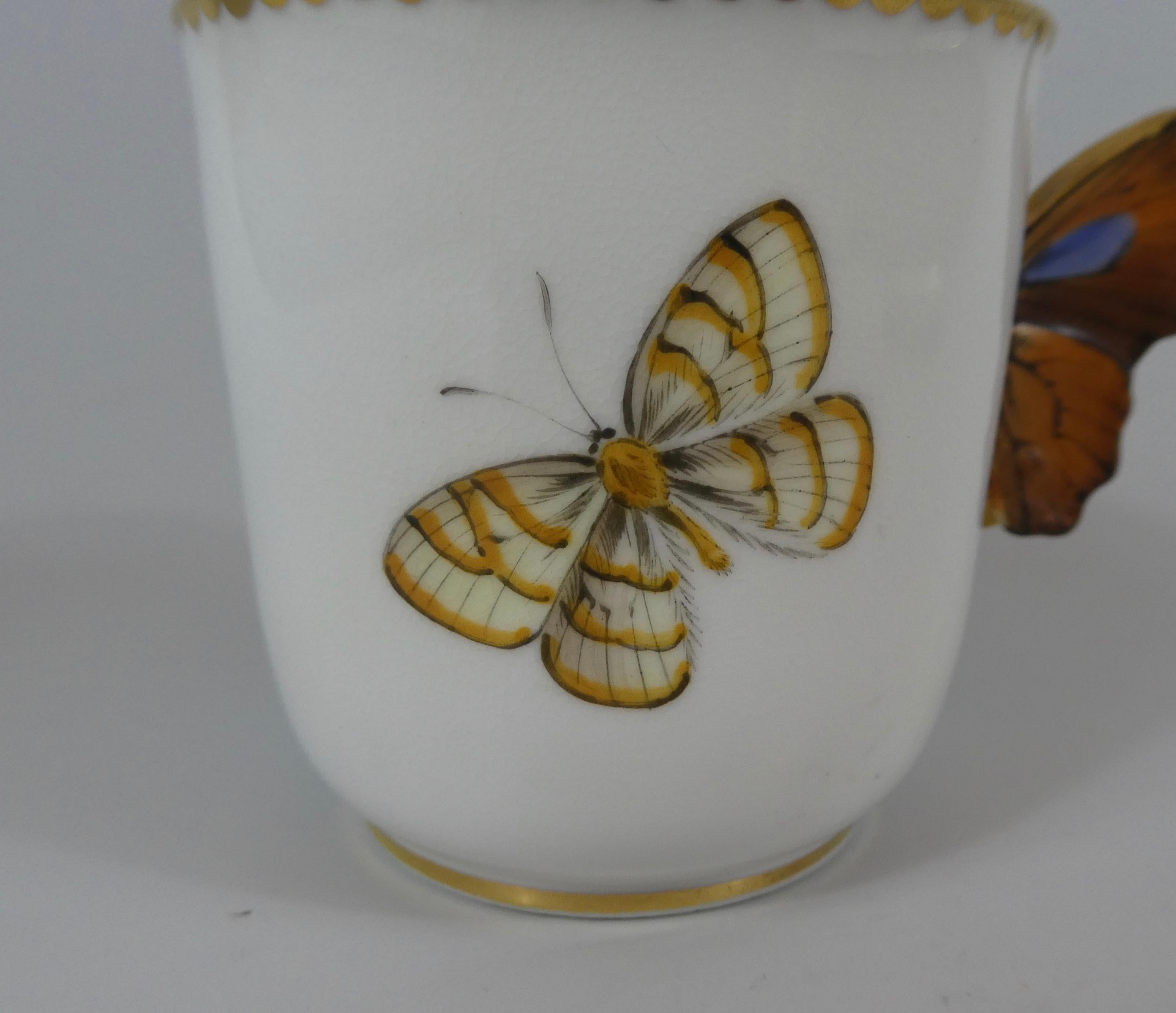 Royal Worcester ‘Butterfly’ Cup and Saucer, Dated 1880 1