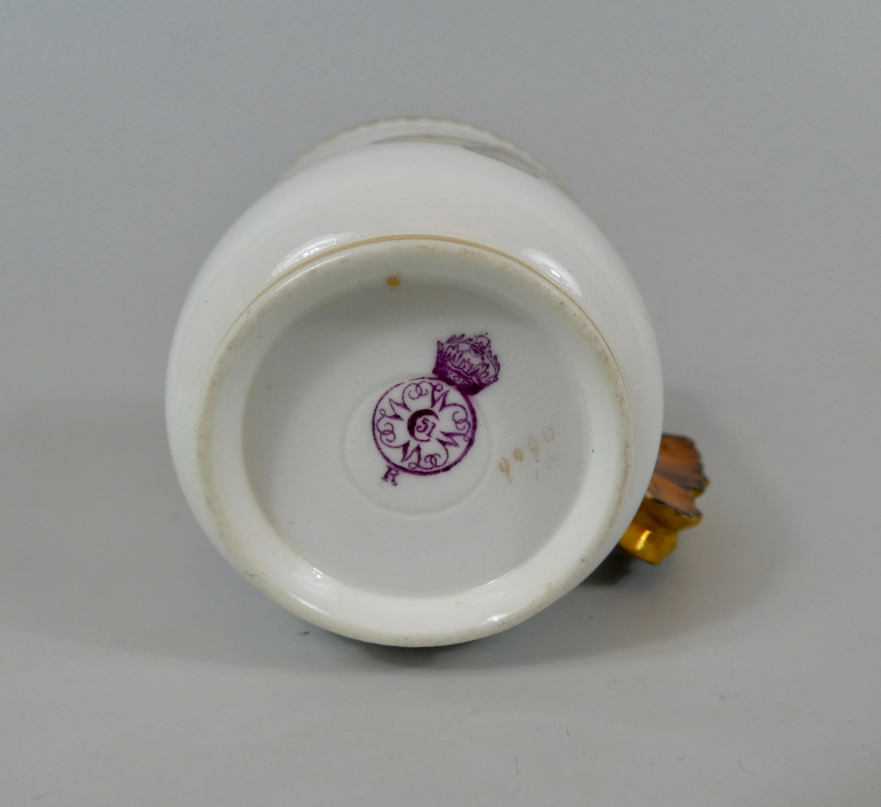 Royal Worcester ‘Butterfly’ Cup and Saucer, Dated 1880 2