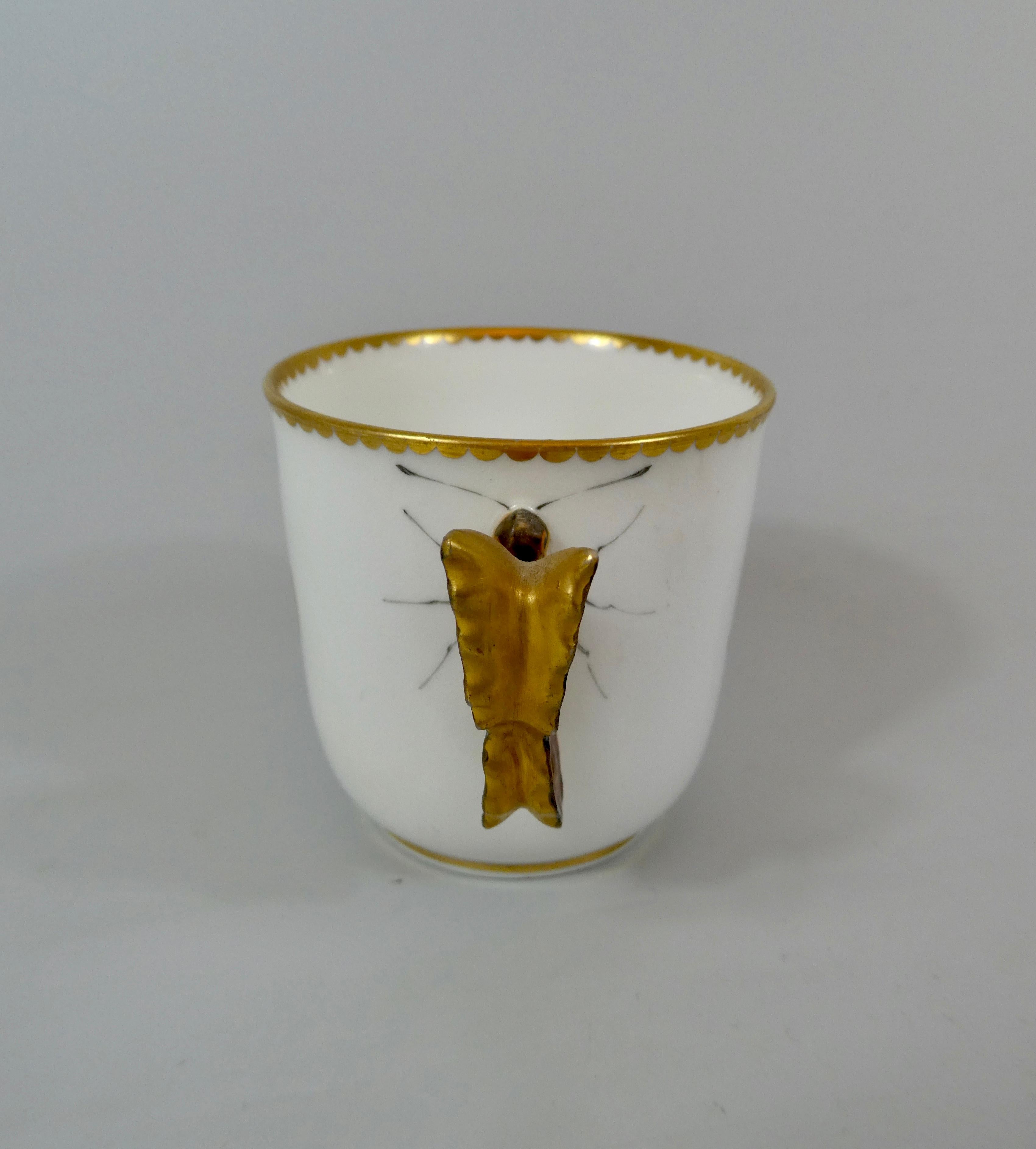 Royal Worcester ‘Butterfly’ Cup and Saucer, Dated 1880 In Good Condition In Gargrave, North Yorkshire