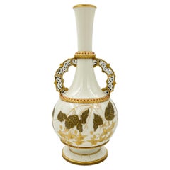 Antique Royal Worcester 'China Works' Porcelain Vase, England