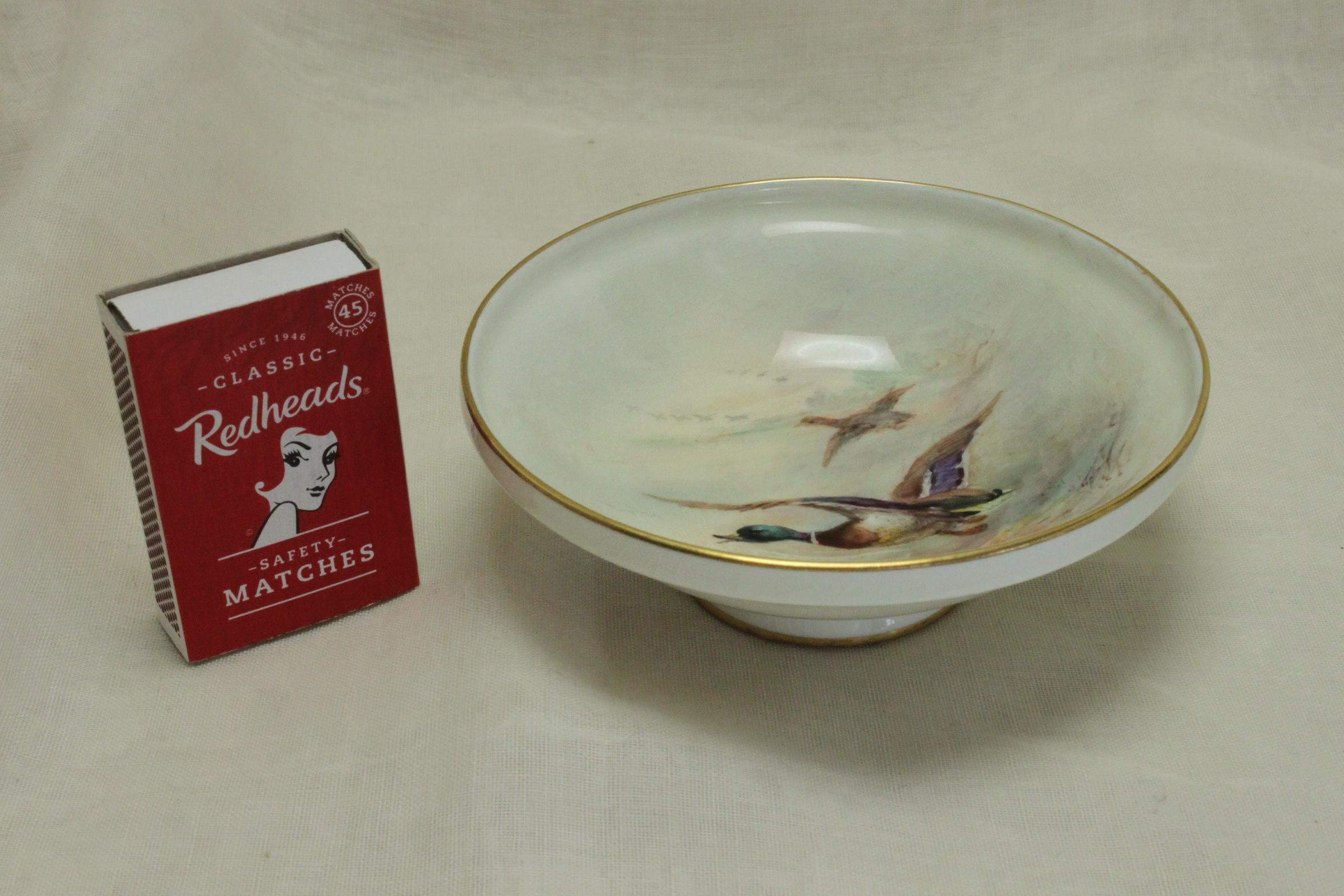 Late Victorian Royal Worcester Dish Painted by James Stinton For Sale