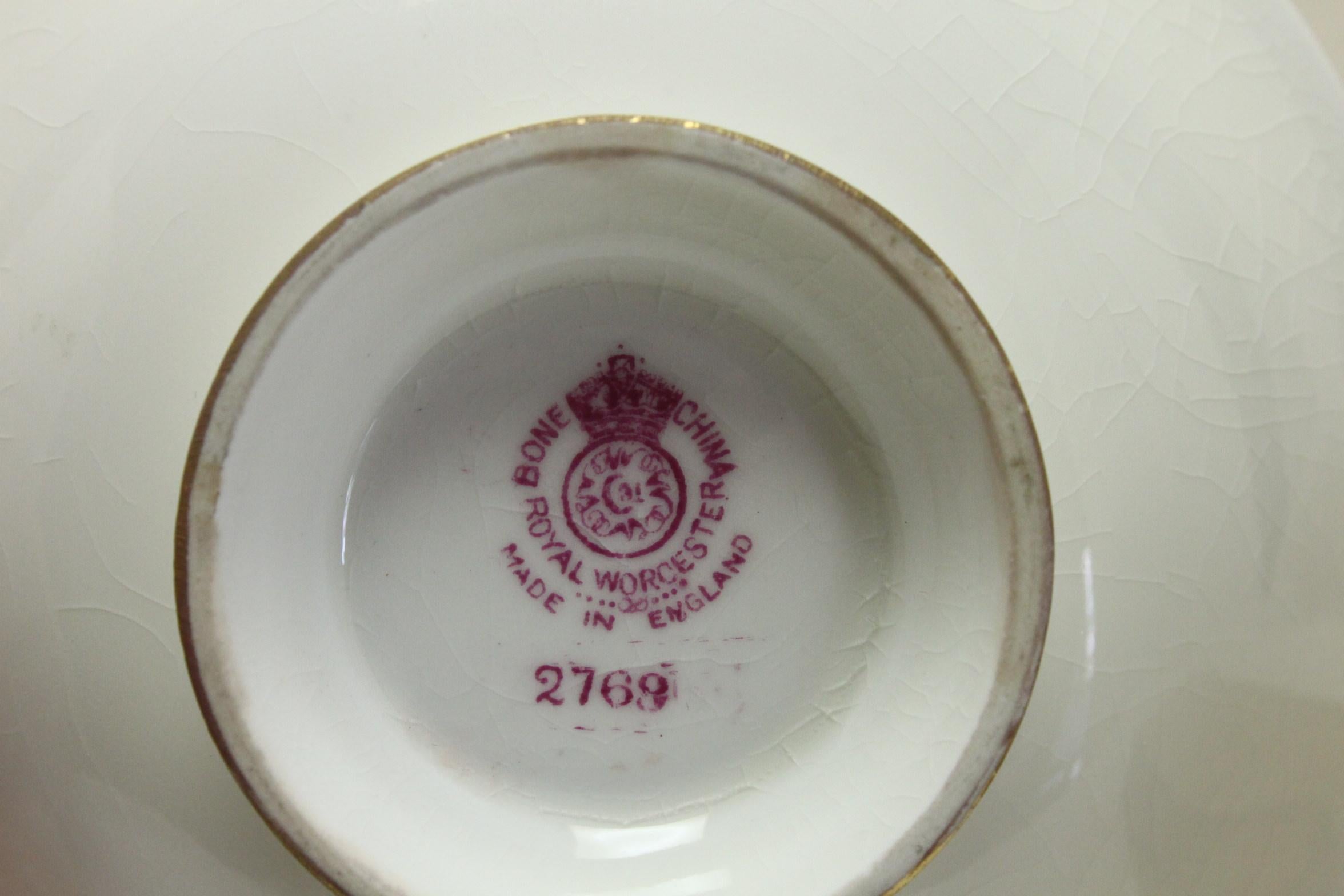 English Royal Worcester Dish Painted by James Stinton For Sale