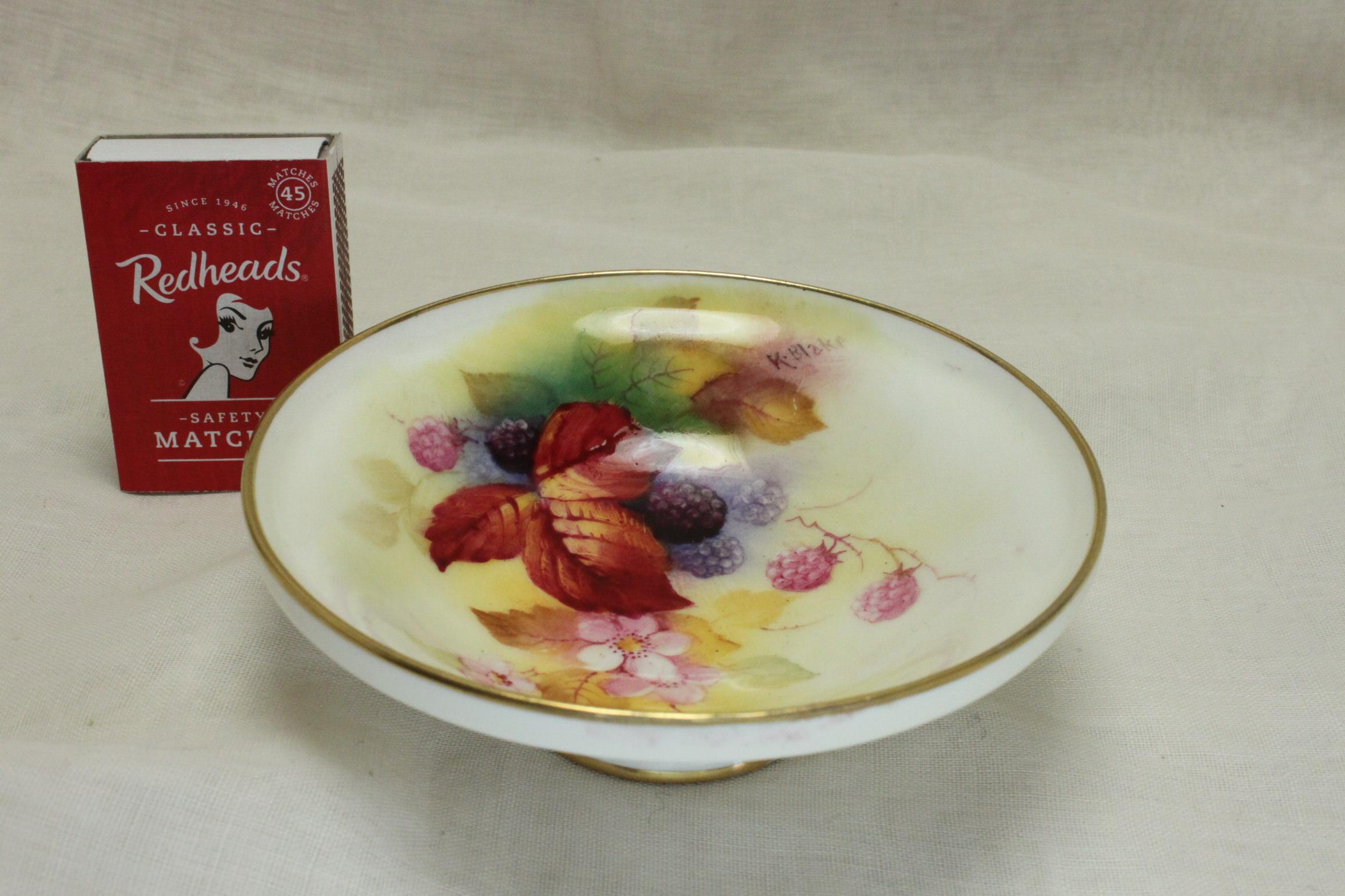 English Royal Worcester Dish Painted by Kitty Blake For Sale