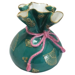 Royal Worcester drawstring purse vase.