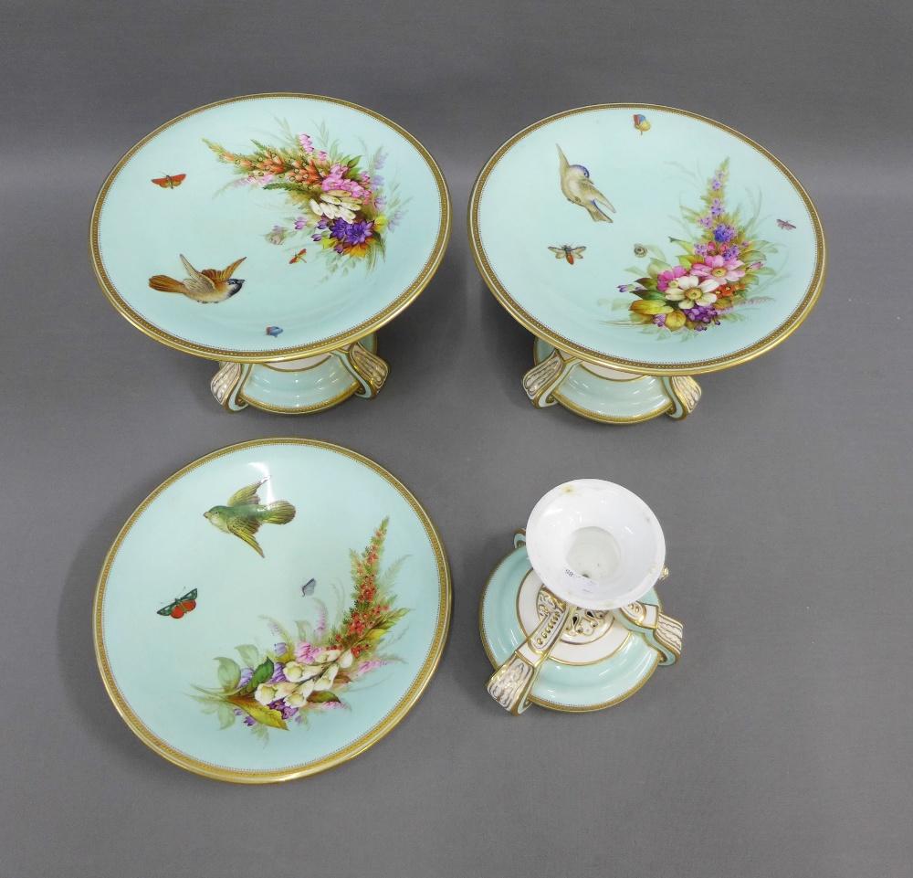 19th Century Royal Worcester Enamelled and Handpainted Dessert Service '21' For Sale