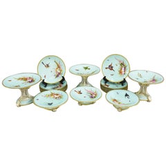 Royal Worcester Enamelled and Handpainted Dessert Service '21'