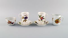 Royal Worcester, England, Coffee Cups & Saucers, Sugar Bowl, Cream Jug