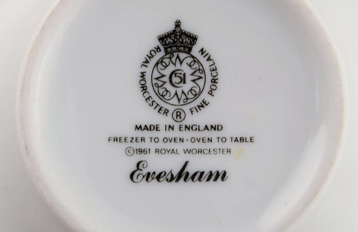 Porcelain Royal Worcester, England, Coffee Cups & Saucers, Sugar Bowl, Cream Jug For Sale