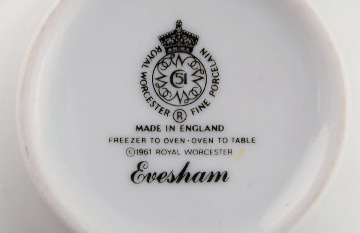 Tasses à café et soucoupes Royal Worcester, Angleterre, sucrier, pichet à crème en vente 2