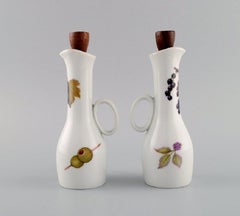 Royal Worcester, England. Evesham Oil / Vinegar Set in Porcelain