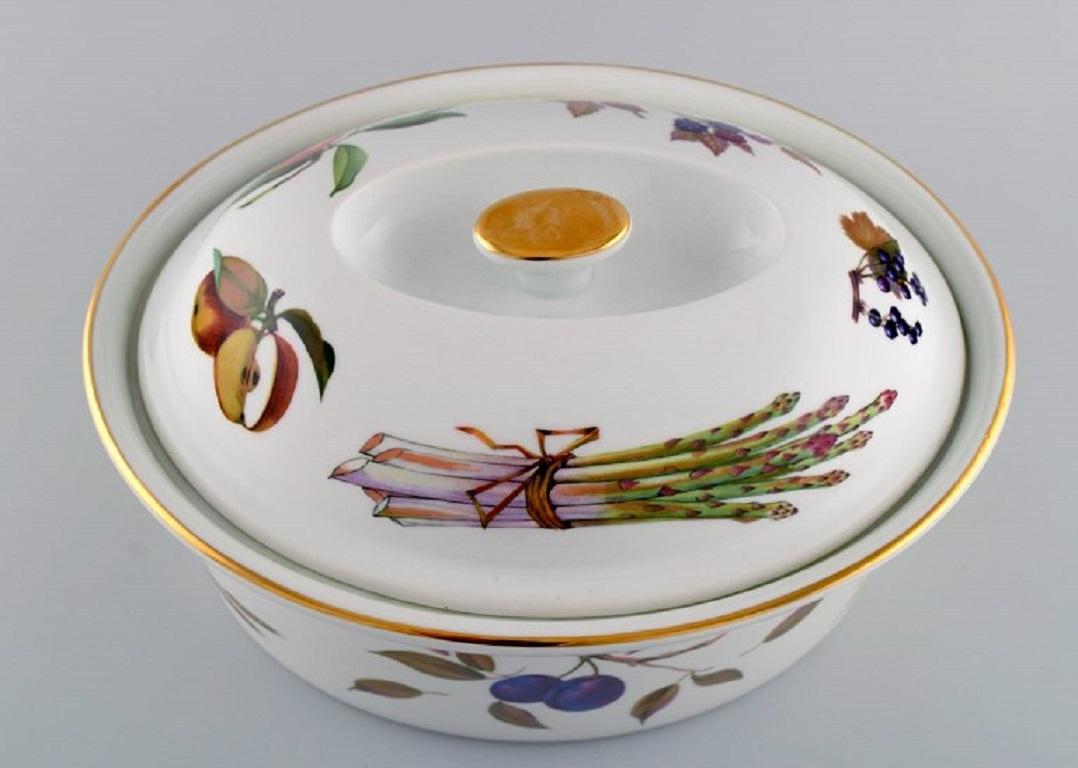 Fin du 20e siècle Grande soupière à couvercle Evesham en porcelaine de Royal Worcester, Angleterre, années 1980 en vente