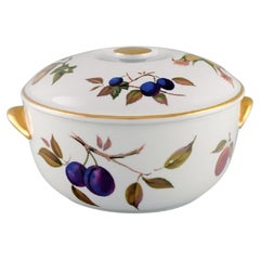 Grande soupière à couvercle Evesham en porcelaine Royal Worcester, Angleterre
