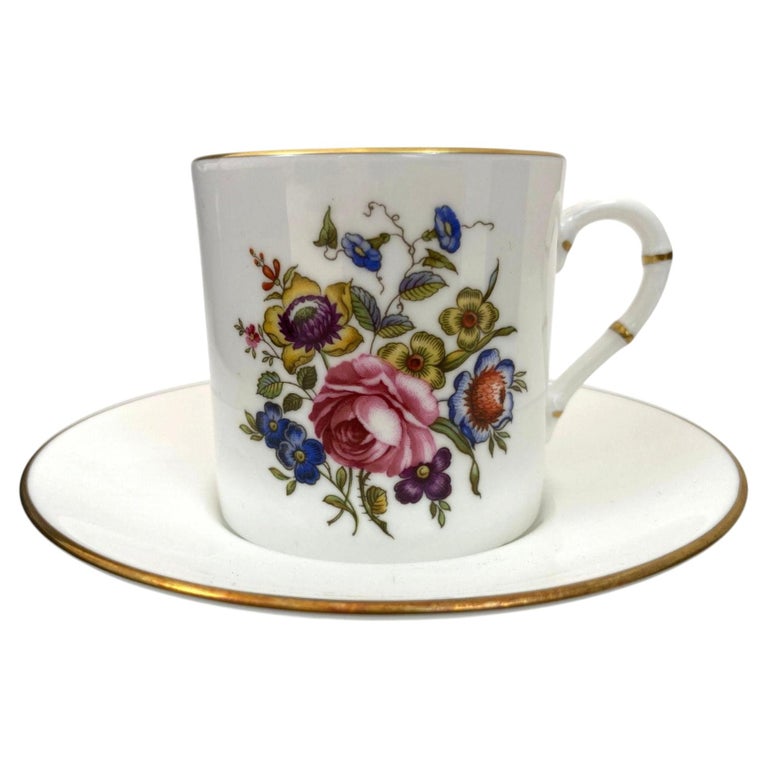 Royal Worcester England Set of Six Demitasse Cups and Saucers In