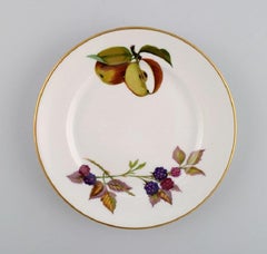 Royal Worcester, England, Twelve Evesham Porcelain Plates Decorated with Fruits
