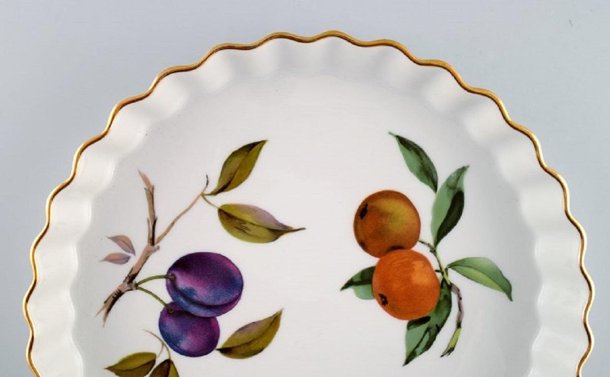 English Royal Worcester, England, Two Evesham Pie Dishes in Porcelain, 1980s For Sale