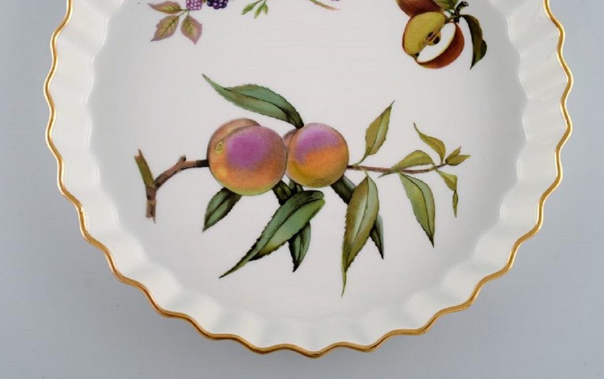 English Royal Worcester, England, Two Evesham Pie Dishes in Porcelain, 1980s For Sale