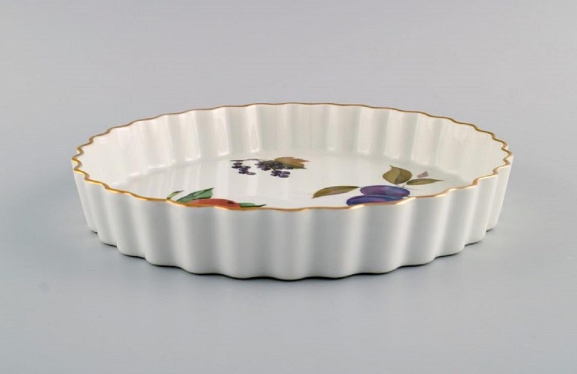 Late 20th Century Royal Worcester, England, Two Evesham Pie Dishes in Porcelain, 1980s For Sale