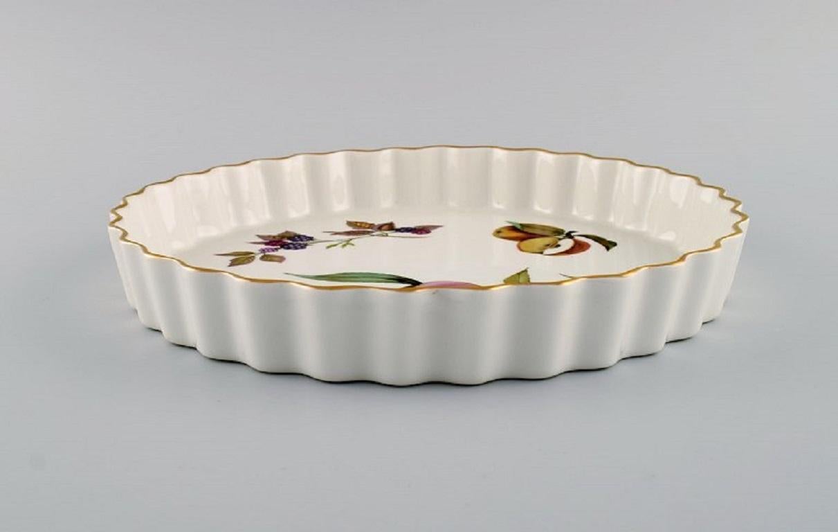 English Royal Worcester, England. Two Evesham Pie Dishes in Porcelain, 1980s For Sale