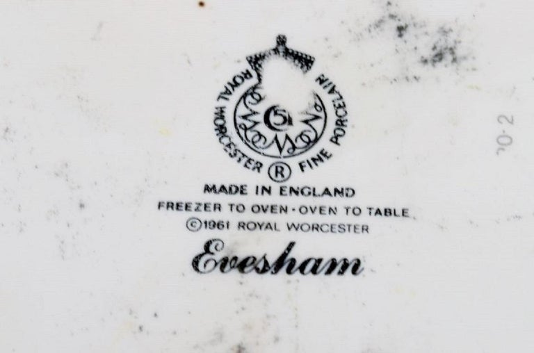 Royal Worcester, England, Two Evesham Serving Dishes in Porcelain For