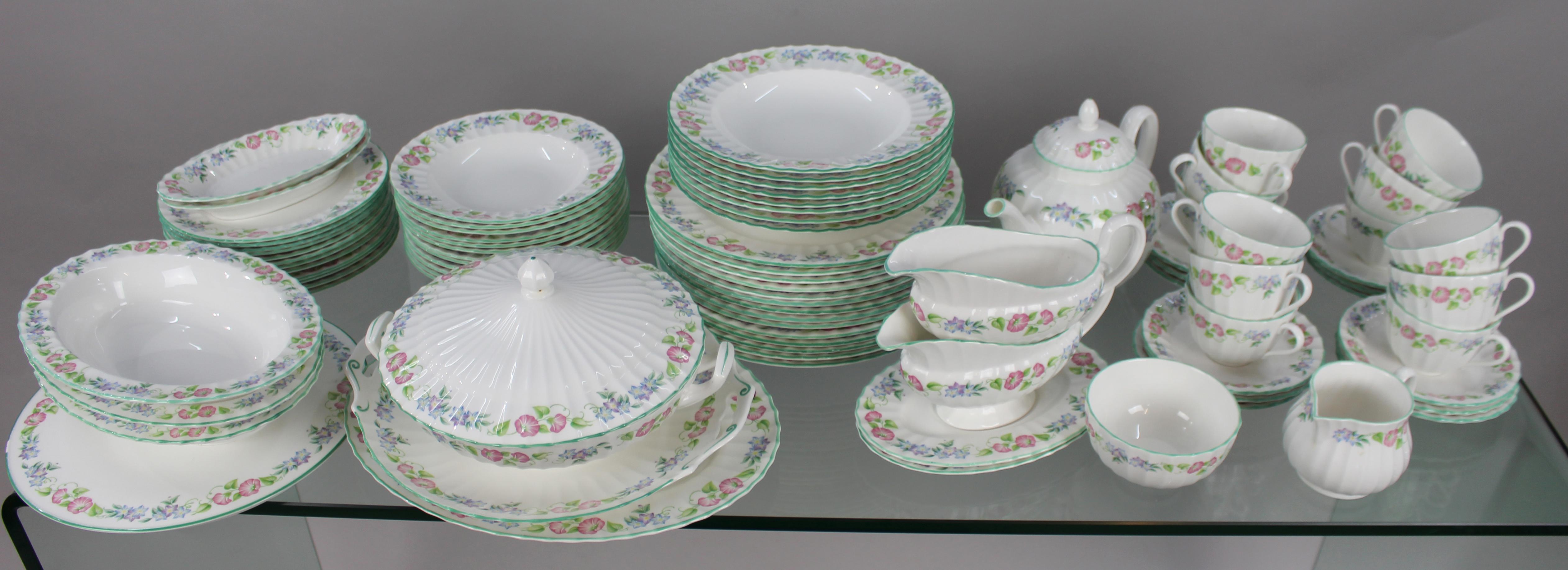 British Royal Worcester English Garden Dinner Service For Sale