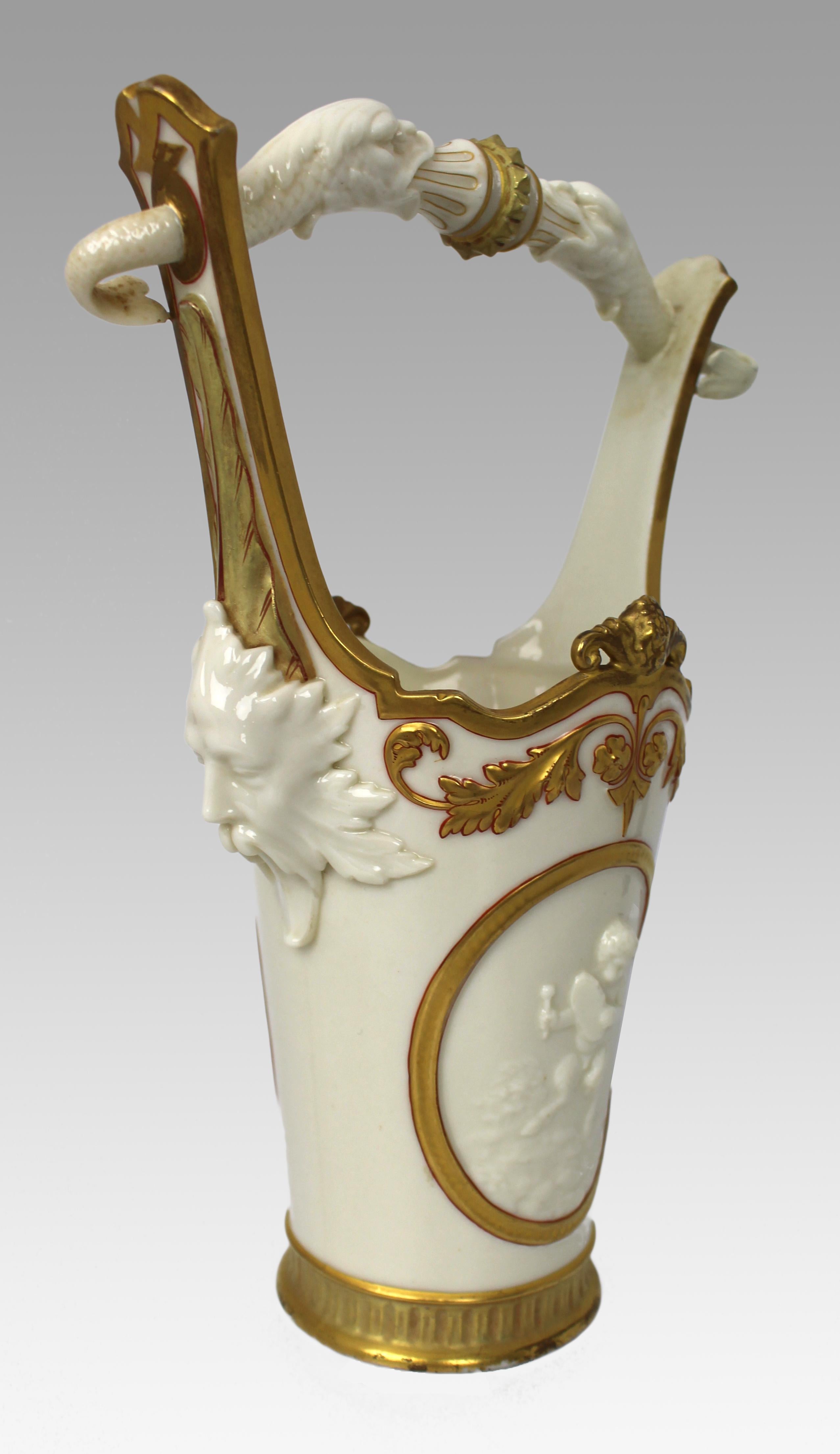 British Royal Worcester Exhibition Vase, 1884 For Sale