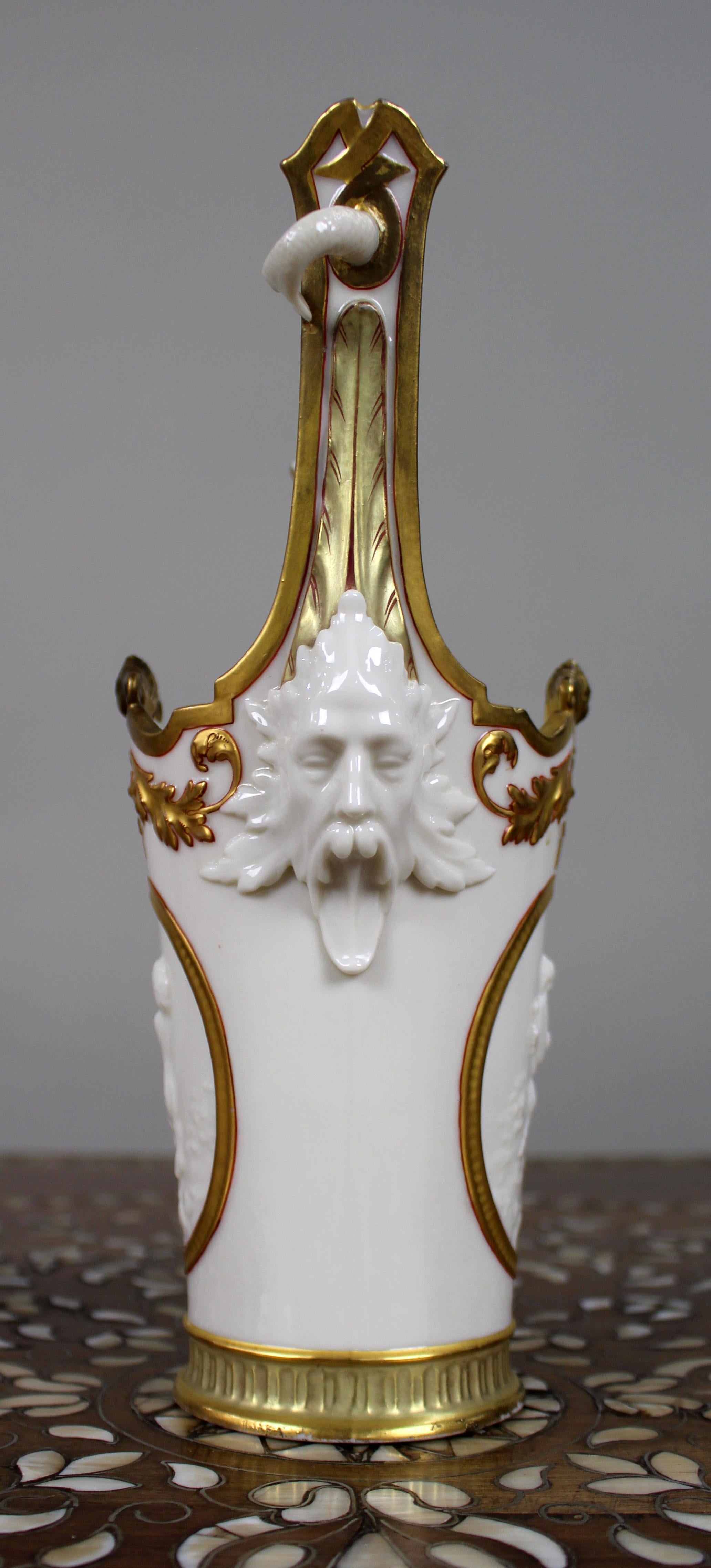 Porcelain Royal Worcester Exhibition Vase – Retailed by A.B. Daniell & Son, 1884 For Sale