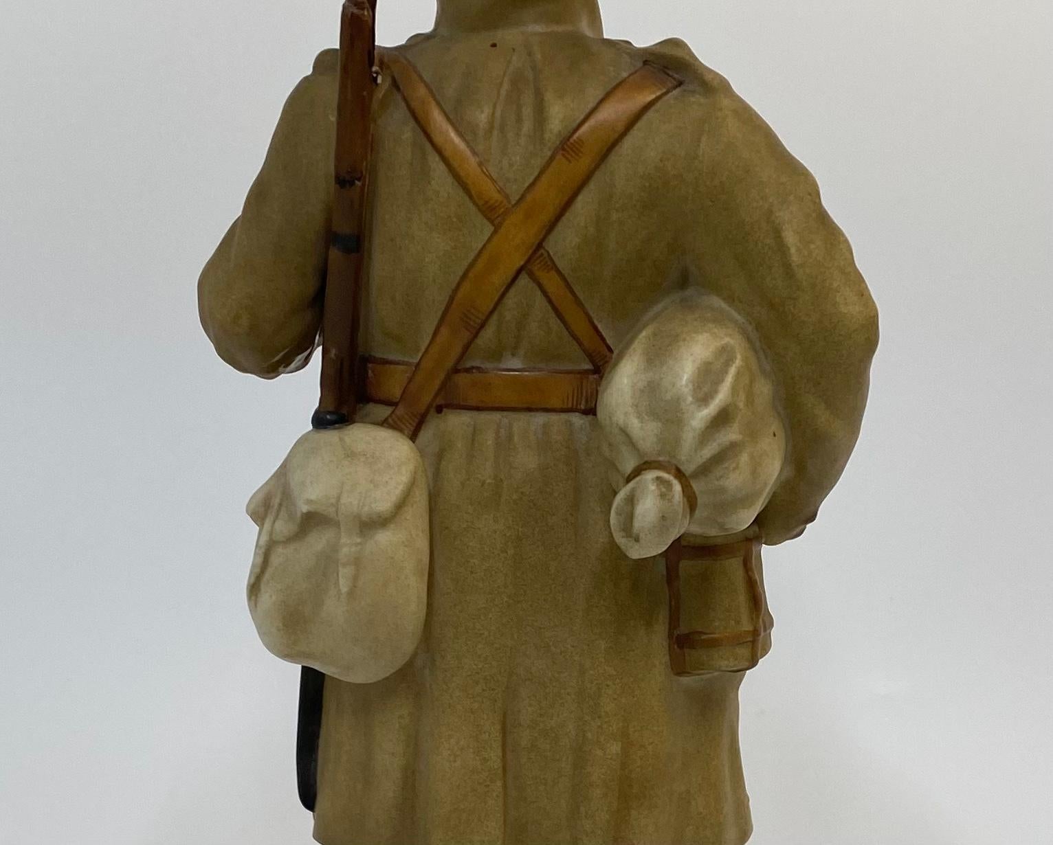 Edwardian Royal Worcester Figure ‘British Soldier’, Dated 1916